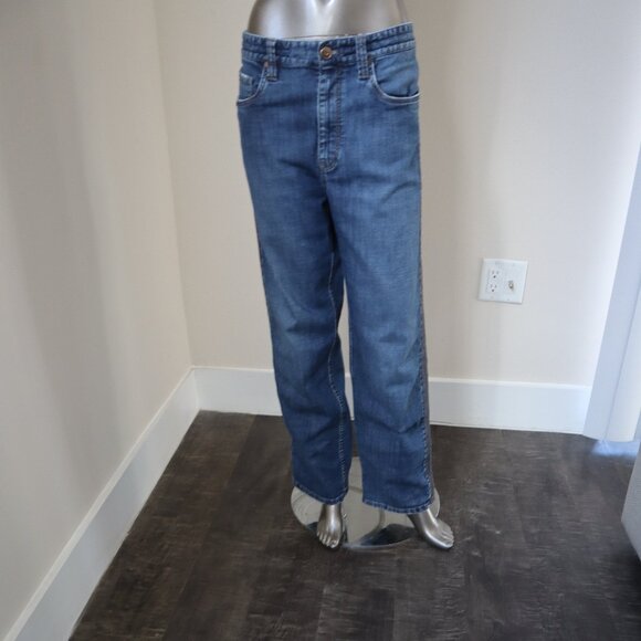 Brunello Cucinelli Jeans Monili Track Blue Denim Wide Leg Relaxed 32x28 Size 6 - Picture 8 of 13